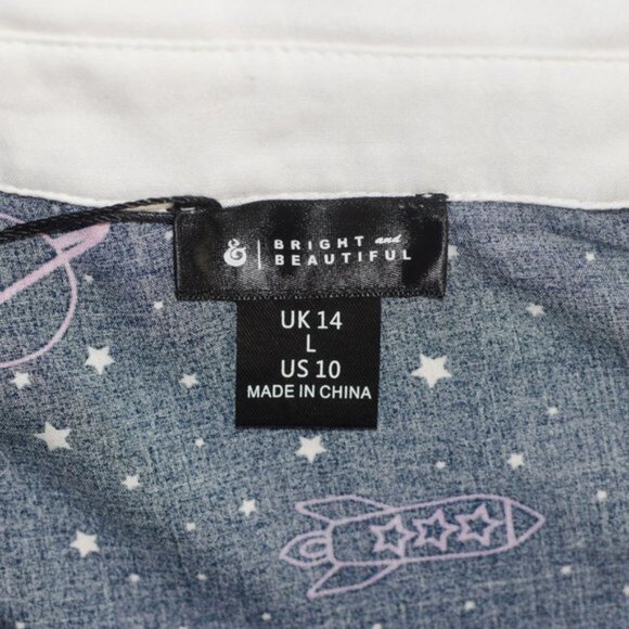 MODCLOTH X BRIGHT & BEAUTIFUL Blue Solar System Salute Midi Dress NWT - Picture 6 of 8